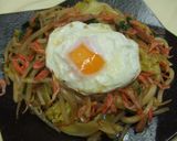 春キャベツと桜海老のカレー焼きうどん作り方6写真