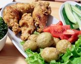 ケンタ的フライドチキン、私の黄金比率。作り方4写真