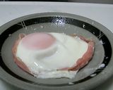 電子レンジでハムエッグ作り方3写真