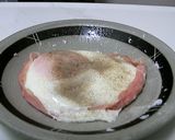 電子レンジでハムエッグ作り方4写真
