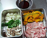 豚肉とかぼちゃのごま風味炒め作り方2写真