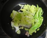春キャベツと豚肉のクリームパスタ作り方3写真
