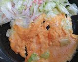 節約おかず簡単夕飯カニカマ卵炒めキャベツ副菜主菜作り方7写真