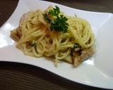 豆腐クリームパスタ～チキン筍のソテー添え作り方15写真