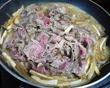 簡単牛丼新玉葱エリンギ入り作り方3写真