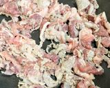 超簡単☆豚こまニラ玉味噌炒め！作り方2写真