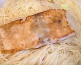 アメリカ　春キャベツと鮭のパスタ作り方3写真
