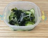 糸寒天入り酢の物にエビちりめんものせて作り方2写真