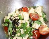 3分!豆腐とトマトの塩昆布ごまサラダ作り方2写真