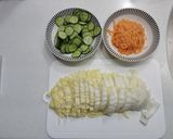 白菜とキュウリのビネガーサラダ作り方1写真