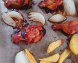 ピザと一緒に♡手羽元BBQとポテト作り方8写真
