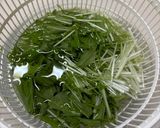 【簡単副菜】水菜と豆腐のごま風味サラダ作り方2写真