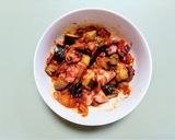 簡単ランチ!ラタトゥイユとタコのトースト作り方2写真