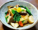 厚揚げ・エリンギ・ちぢみほうれん草の煮物作り方7写真