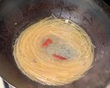 アヒージョからのワンパンパスタ作り方6写真