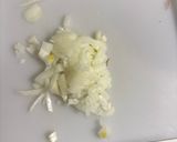 ひき肉とろたま丼作り方1写真
