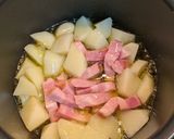 春✿新じゃがとアスパラ、たこのアヒージョ作り方7写真