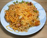 超簡単！余ったミートソースでナポリタンパスタ作り方9写真