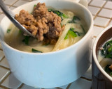 ほうれん草と肉そぼろの豆乳うどん作り方5写真