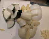 【ワンパン】ゴロゴロ野菜のコンソメスープ作り方1写真