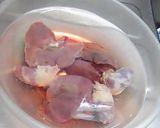 ウスターソースで鳥レバー？作り方2写真