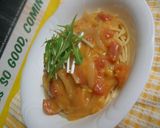 トマトコーンクリームパスタ作り方4写真