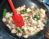 ☆にらと豆腐のスタミナ丼☆作り方5写真