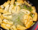 ✿にんにくの芽と油揚げの味噌汁✿作り方2写真