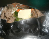 たっぷりきのことぶた肉のホイル焼き！作り方4写真