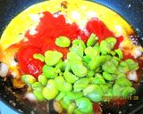 タコとそら豆のトマトクリームパスタ作り方3写真