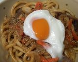 カルビ☆にんにくバター醤油うどん☆作り方3写真