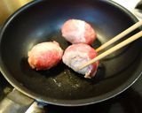 半熟卵の甘辛豚巻き♪作り方4写真
