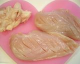 ♥♡ふっくらチキンフリッター♡♥作り方1写真