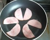半熟から完熟まで★しっかりハムエッグ作り方2写真