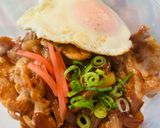 弁当にも！豚こまマヨ生姜焼き丼！作り方5写真