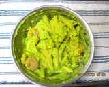 エビとアボカドチーズソースのパスタ作り方3写真