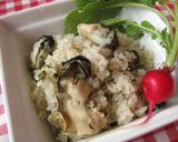 牡蠣の炊き込みご飯 ニンニク風味作り方8写真