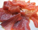 マグロの竜田揚げ　にんにく風味作り方1写真