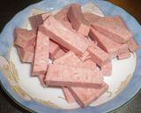菜の花とスパムのバター醤油炒め作り方2写真
