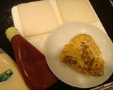 ホットサンド in ひき肉入りオムレツ作り方1写真