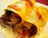 ハムとキノコのクレープ巻き　カレー風味作り方12写真