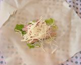 アメリカ　春キャベツハムチーズ春巻き作り方1写真