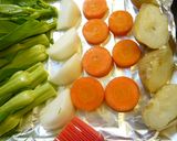 まろやかしょうゆだれde焼き春野菜サラダ作り方3写真