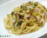 野沢菜入り中華風スパゲティー作り方3写真
