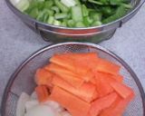 鶏肉と小松菜のマヨ・バタ・醤油丼作り方1写真