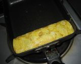 ㋻子供弁当☆ほうれん草とチーズの玉子巻き作り方4写真