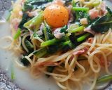 ベーコンとほうれん草のクリームパスタ作り方7写真