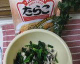 ほうれん草としめじのタラコクリームパスタ作り方1写真