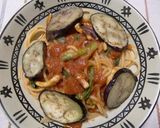 なすと菜の花のカレートマトソースパスタ作り方6写真