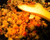 【黒豆その２】黒豆で醤油ゴハン風焼飯♪作り方6写真